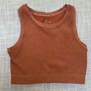 Offline by Aerie Long Line Crop Sports Bra (M)